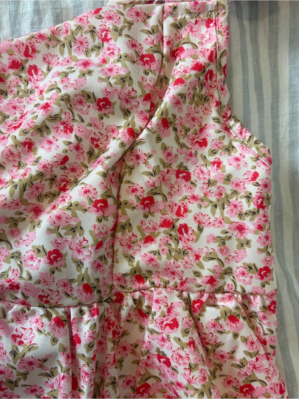Pink Floral Ruffle Top - Picture 2 of 5